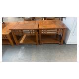 2 MISSION OAK END TABLES, 25'X27'X22'