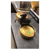 HORSE FIGURE & GROUP OF COASTERS