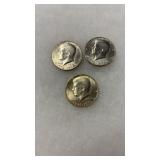 3 CENTENNIAL KENNEDY HALF DOLLARS