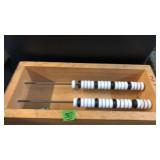 GROUP  W/ BASKET, VINTAGE COUNTER & BRIEFCSAE