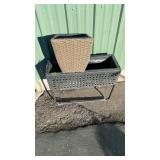 2 WICKER PLANTERS