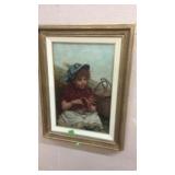 OIL ON CANVAS PAINTING FRAMED, 21'X28'