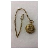 MCGREGOR QUARTZ POCKET WATCH W/ TRAIN CASE