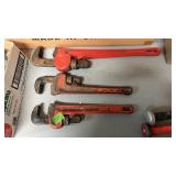 3 PIPE WRENCHES