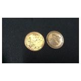 2 WILDLIFE TOKENS, ELK & DEER