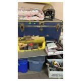 TRUNK, BEDSPREAD, STANLEY MITRE BOX & MISC