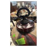 HAND PAINTED VASE W/ LID