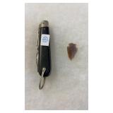 FOLDING KNIFE & ARROW HEAD