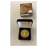 GOLD PLATED 2001 ONE OUNCE SILVER EAGLE