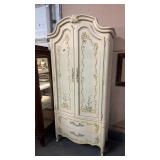 FRENCH HAND PAINTED ARMOIRE