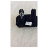 STERLING & HEMATITE RING