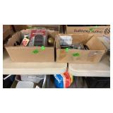 2 BX W/ LOCKS W/ KEYS, STOP WATCH & MISC