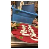 MERRY CHRISTMAS SIGN, WRAPPING PAPER & RIBBON &