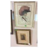 LADY PAINTING BY HARRISON FISHER & FRENCH HENRY