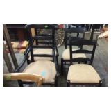 SET OF 4 BLACK CHAIRS