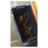 BLUE TOTE OF 6 HEAVY TRAPS