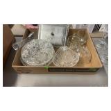 BX W/ BX W/ LEADED CRYSTAL, CREAMER/SUGER & MISC