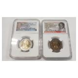 2 - SOUTH AFRICA NGC MS66 COINS