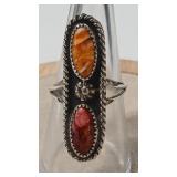 TURQUOISE NATIVE AMERICAN STERLING RING SZ 7