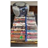 DVDS, BLU RAY AND CD PLAYER