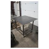 STEEL FABRICATION TABLE ON WHEELS