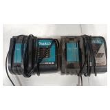 2 MAKITA BATTERY CHARGERS