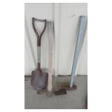 3' AXE, PICKAXE AND METAL SHOVEL