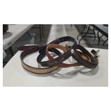4 DECORATIVE LEATHER BELTS