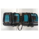 2 MAKITA BATTERY CHARGERS