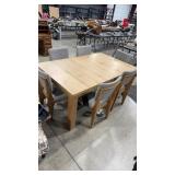 ASHLEY SIGNATURE TABLE W 6 UPHOLSTERED CHAIRS &