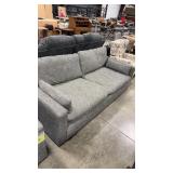 NEW 2 OVER 2 UPHOLSTERED SOFA W/ ACCENT PILLOWS