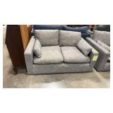 NEW 2 OVER 2 UPHOLSTERED LOVESEAT W/ ACCENT