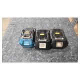 3 MAKITA 4.0AH 18V BATTERIES