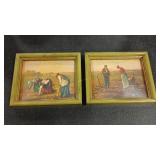 GLEANERS & THE ANGELUS VINTAGE MINIATURES