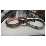 3 DECORATIVE LEATHER BELTS