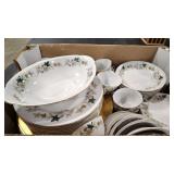 MEITOMOSELLE PARTIAL CHINA SET AND CHARGERS