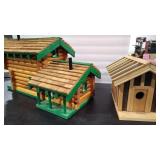 HANDCRAFTED LINCOLN LOG STYLE AND BIRD HOUSES