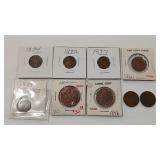 1810 & 46 LARGE CENTS , 3-1864 2 CENTS, 1879,97,92