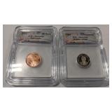 2 - WORLD COINS ICG GENUINE