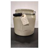 SALT GLAZE CROCK W/ LID AND BALE