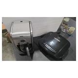 CUISINART COFFEE POT & GEORGE FOREMAN GRILL
