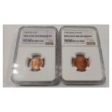 2 - WORLD COINS GRADED NGC BU