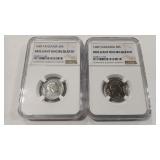 2 - TANZANIA COINS GRADED NGC BU