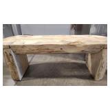 HANDCRAFTED LOG BENCH