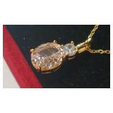 PINK & NATURAL MOISSANITE 925 NECKLACE GRA