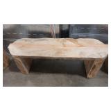 HANDCRAFTED LOG BENCH