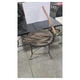 EARLY 1900'S CAST IRON FORGE AND TOOLS