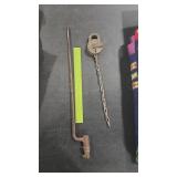 ANTIQUE PADLOCK AND BAYONET