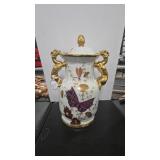 ASIAN THEME LIDDED URN
