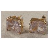 PINK MOISSANITE 925 EARRINGS